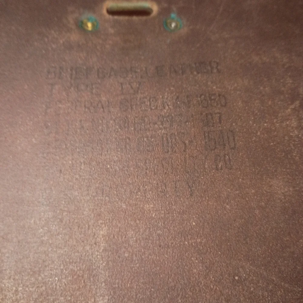 Vintage US Government Type VIII Leather Briefcase Navigation Document Bag Brass